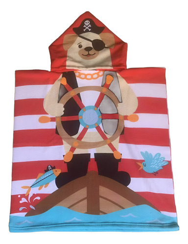 Toalla De Baño-playa Microfibra Capucha Niño Secado Rapido