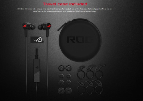 Imagen 7 de 10 de Auricular Gamer Asus Rog Cetra In-ear Noice Cancelling Usb-c