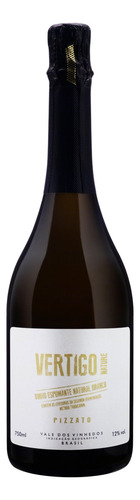 Espumante Brasileiro Branco Vertigo Pizzato Nature Chardonnay Pinot Noir Vale dos Vinhedos Garrafa 750mlPizzato 750 ml