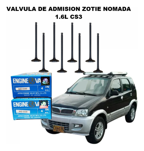 Valvula De Admision Zotie Nomada 1.6l Cs3