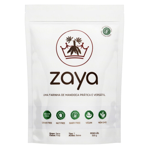 Farinha farinha de mandioca sem glúten Zaya Farinha de mandioca sem glúten 500 g