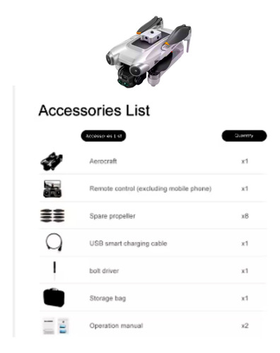 Mini Dron Plegable Doble Camara 4k Wifi Luz Control V600 Gris