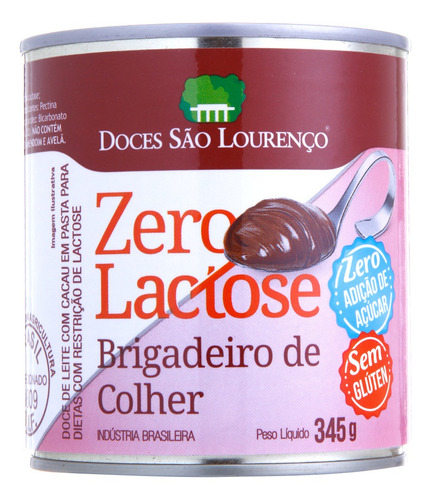 Imagem 1 de 3 de Brigadeiro Colher Zero/zero Sao Lourenco 345g