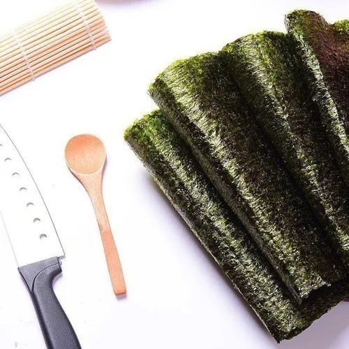 Imagen 3 de 3 de Esterilla Plana Para Sushi Bambú Enrollar Cocina Natural
