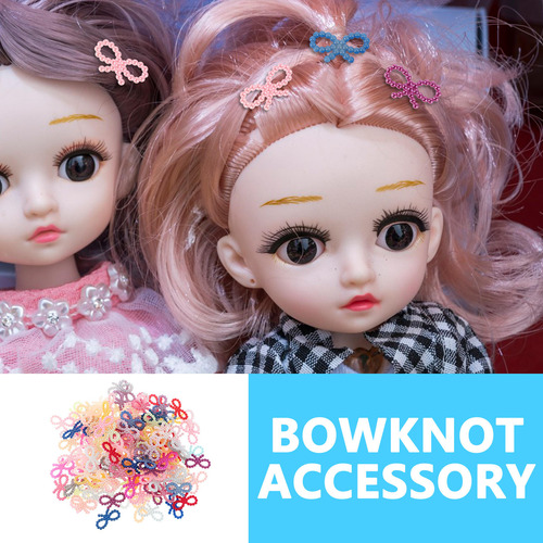 100 Unidades De Mini Laços De Pérolas: Tiny Simulated Bowkno