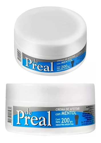 Crema De Afeitar De Preal Con Mentol X 200g Barberia Clasica Fragancia Menta