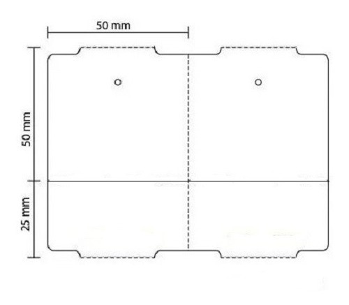 Etiqueta Tag 50x75 Mm 2 Colunas Roupas 24 Rolos
