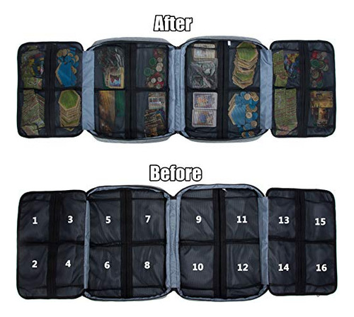 Estuche Para Juegos De Mesa Kislane Con 18 Bolsillos Para