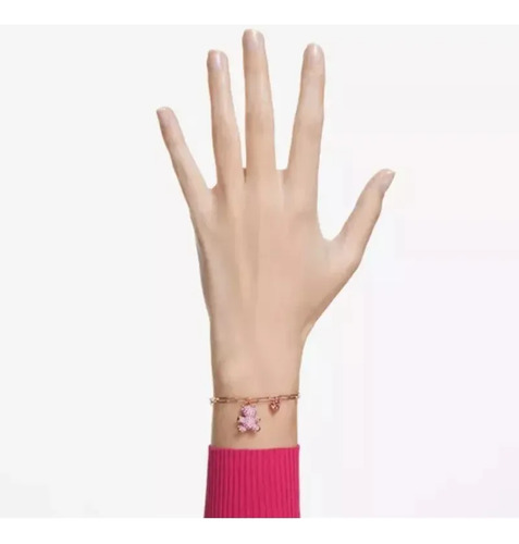 Brazalete Con Forma De Oso De Peluche De Swarovski En Oro Ro