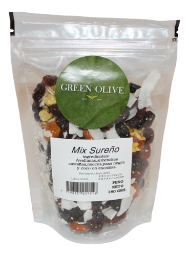Mix Sureño Premium Green Olive X 180 Gr. Doypack