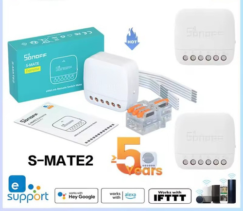 Sonoff Interruptor S-mate2 Control Local Ewelink Con Pila