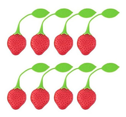 Infusor De Té En Forma De Fresa, Silicona Innovadora (8pc)