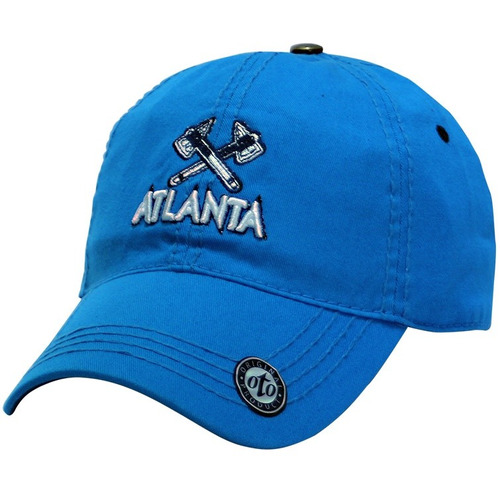 Gorra Clasica Atlanta Visera Curva Azul En Algodon 100%