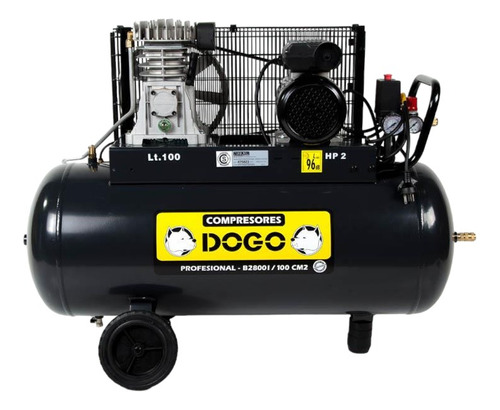 Compresor 2hp Monofásico 100 Litros Dogo Profesional