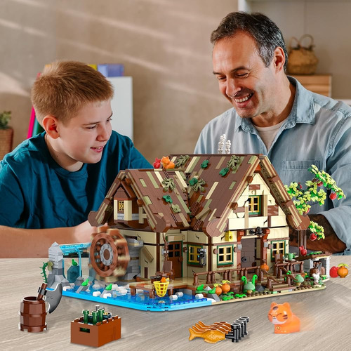 Juego De Construcción Cabaña De Madera Con Luz Led - 2570 Pi