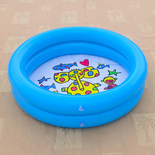 Piscina Inflable Redonda Para Niños, Bañera De Azul Claro