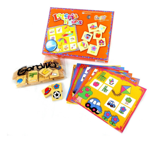 Imagen 3 de 5 de Loteria Infantil De Madera Gordillo Figuras Planeta Juguete