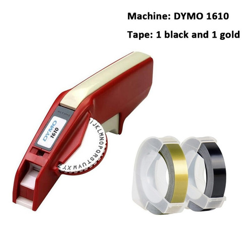 Dymo 1610 - Etiquetadora Manual Con Cinta De 2 Colores