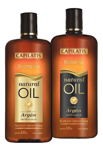 Shampoo Y Bálsamo Natural Oil Con Argán De Marruecos