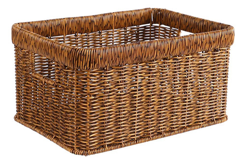 Cesta De Almacenamiento Tejida Para Despensa 35cmx24cmx18cm