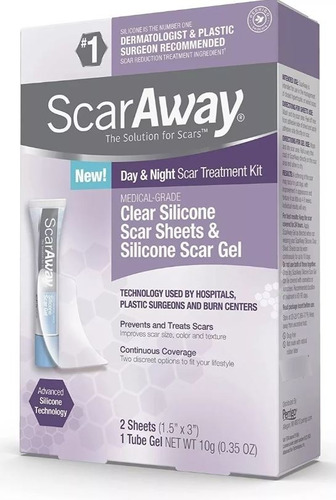 Scaraway Kit Hojas De Silicona + Gel Elimina Cicatrices Orig