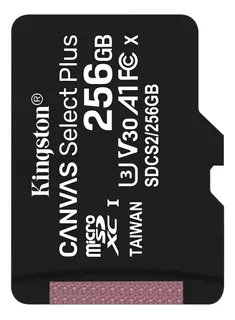 Memoria Microsd Kingston Canvas Select Plus 256 Gb 100mb/s