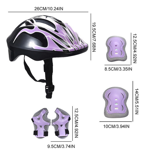 Juego 7 Rodilleras Y Coderas Para Casco Seguridad Para Niños