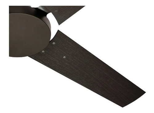 Imagen 2 de 4 de Ventilador de techo Protalia 3019 negro con 4 palas color nogal y negro natural de madera, 120 cm de diámetro 220 V