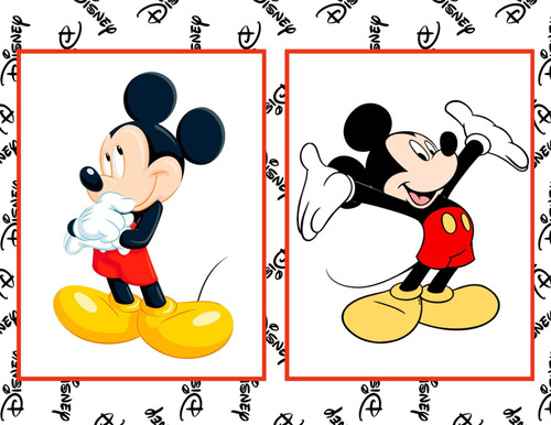 Calcomanías Mickey Mouse Disney 20 Stickers Media Carta 