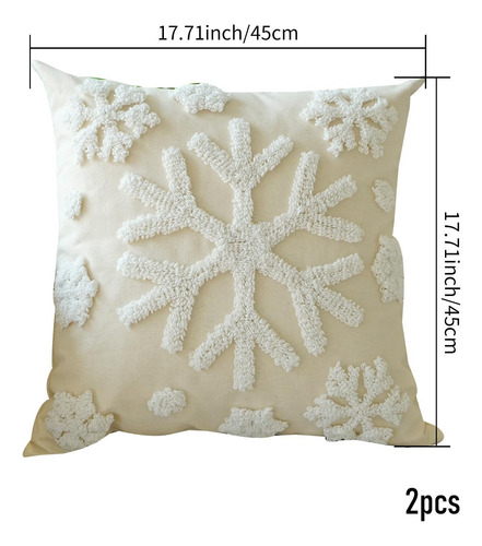 Fundas De Almohada Navideñas Con Copo De Nieve Fundas De Alm