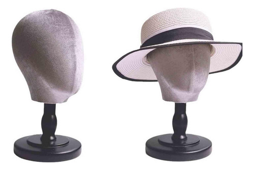 Pelucas Cabeza Sombrero Soporte Sombrero Base Negra