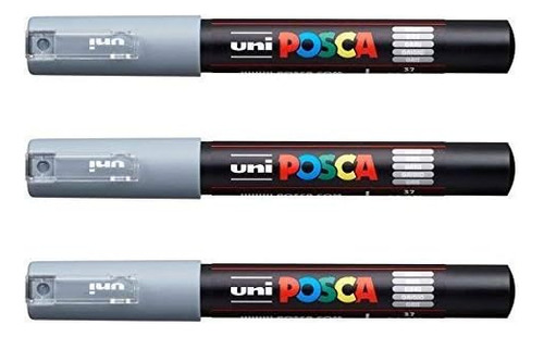 Posca Pc-1m Uni-ball - Gris [paquete 3