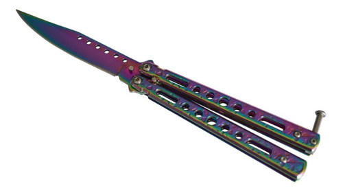 Navaja Tipo Mariposa Balisong Táctica - Color Tornasolado