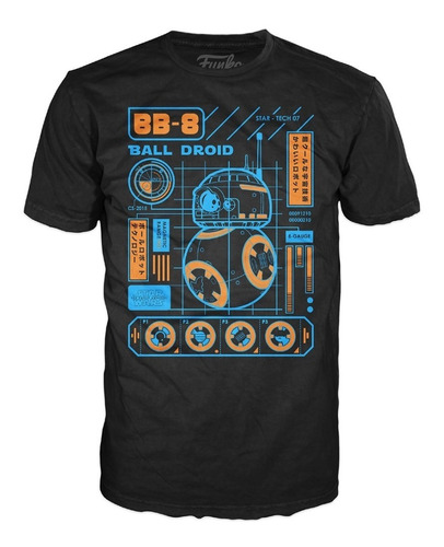 Funko Pop Tees: Star Wars - Bb-8 Blueprint Camiseta