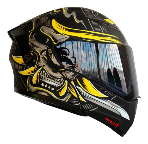 Imagen 3 de 8 de Casco Abatible Para Moto Kov Estelar Samurai Con Luz Stop