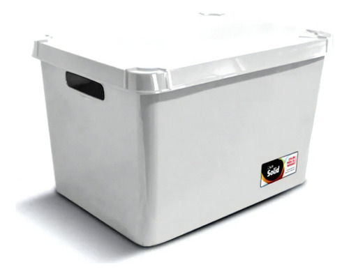 Caja Plástica Organizadora Solid C/tapa 20 Lts Colombraro Mm Color Blanco