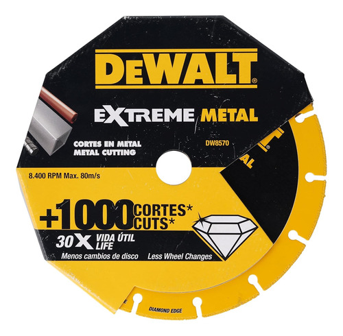 Disco Corte Diamantado  7  Dewalt Dw8570 Extrem Metal