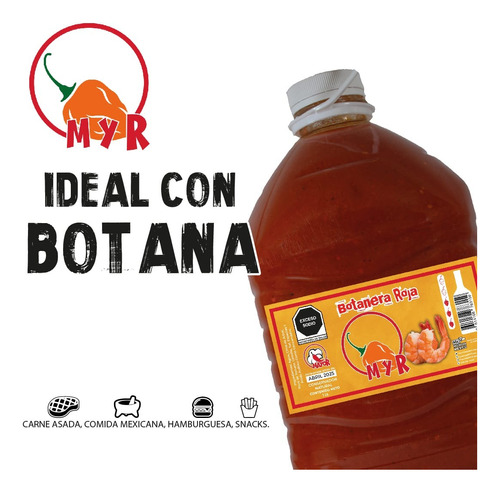 Salsa Botanera Roja Galón 4 Litros Myr