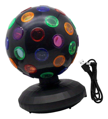 Esfera De Discoteca, Luz Led Multicolor, Diseño Compacto,