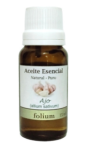 Aceite Esencial De Ajo Natural Puro 15 Ml. Folium