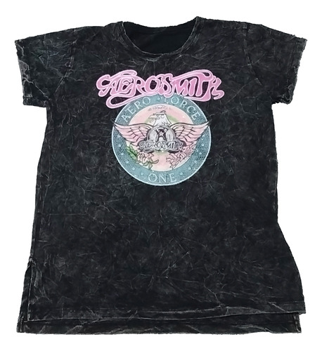 Remera Aerosmith One Nevado C/gliter