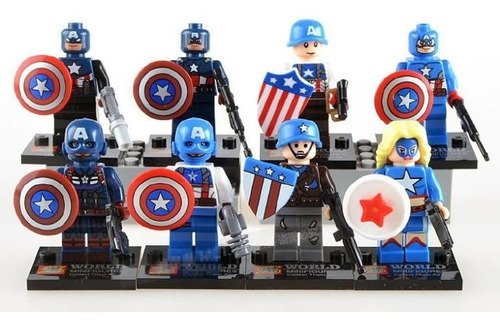 Super Heroes Minifigura Compatible Lego Capitan America