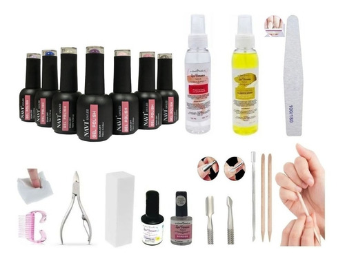 Kit Inicial X14u Completo Para Kapping Gel Uv Nivelador Semi