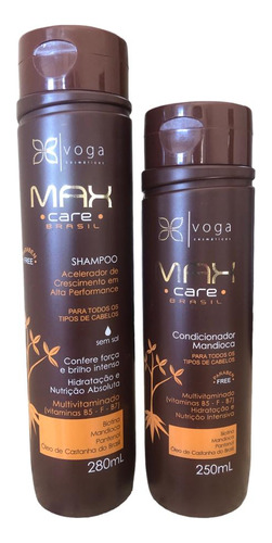 Kit Shampoo Condicionador Mandioca Max Care Brasil Voga
