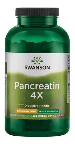 Swanson Pancreatina 4x 300 Tabs 375mg Enzima Digestiva Pack2