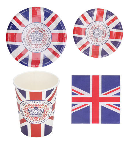 Vajilla De Papel Coronation, Suministros Para Tazas, Platos