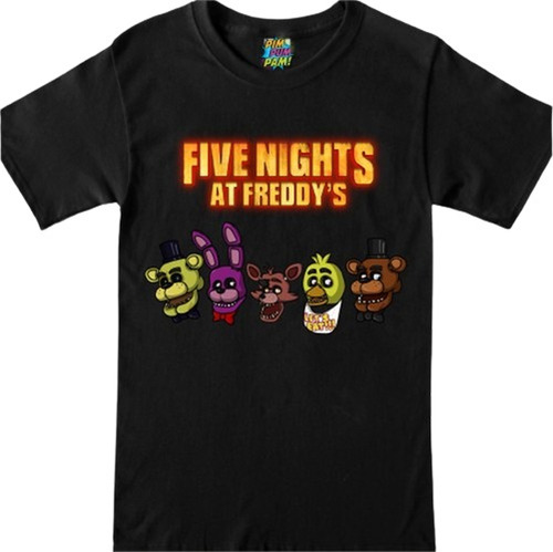 Remera Negra Para Niños De Five Nights At Freddy's 