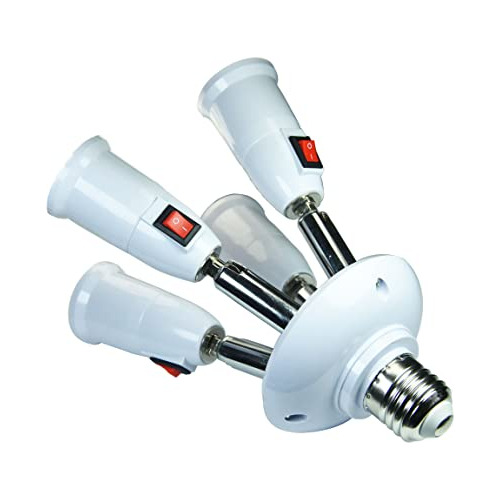 Conector Divisor Ycsssd Ajustable De 360 Grados, 4 En 1 E26/