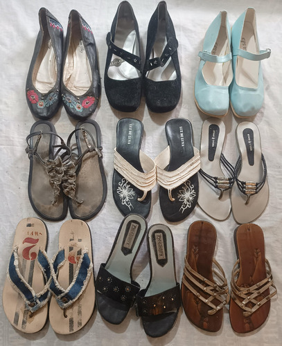 Lote De 9 Zapatos De Mujer Talles 38-39