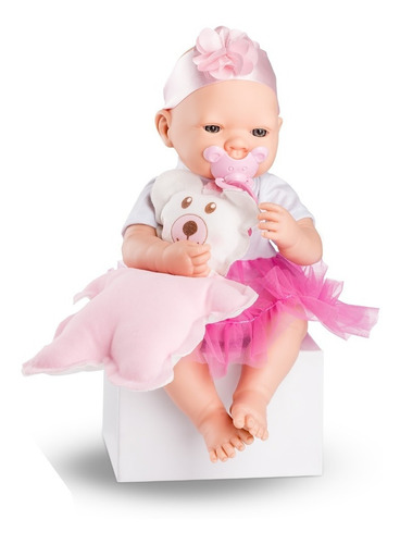 Boneca Bebezinho Real Newborn - 34cm Menina - Roma Brinquedo